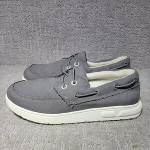 Vionic Skipper Men's Size US 8 Gray Slip-On Beach Comfort Sneaker Boat Shoes.